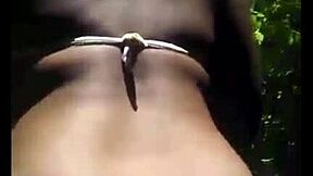 Ebony BBW Exposes Naked Body Outdoors