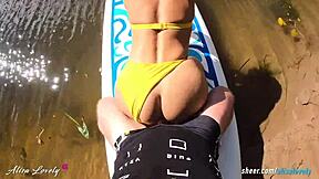 Alisa lovely fucks hard on sup board!