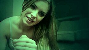 Teen sucking for cumshot