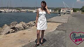 melany, you sexy french slut, what are you doing outdoors?