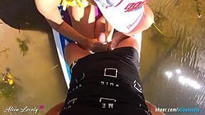 Alisa lovely fucks hard on sup board!