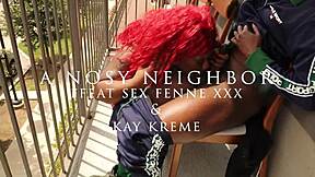 Is that nosy neighbor Kay Kreme blowing big cock?