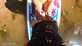 Alisa lovely fucks hard on sup board!