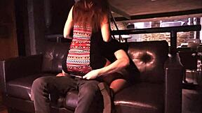 Young Teen 18+ Dances Seductively While Performing Clothed Blowjob And Swallowing Big Cock Cum