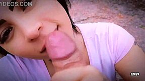 Can You Handle My Stepsister's POV Blowjob Cumshot? Watch Her Swallow Every Drop in This Intense ASMR Session.