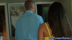 Watch This BDSM Teen Slurp Jizz? She's So Eager!