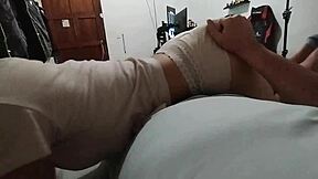 Latina girl masturbates and sucks cock in homemade POV