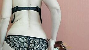 Milf Angela seduces young lover to undress her