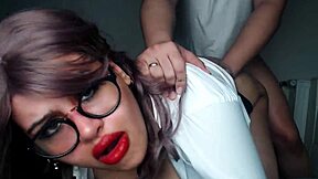 I'm fucking this beautiful teen babe with her big round ass in doggystyle