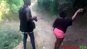 I saw this teen 18+ ebony pornstar get fucked by bbw patricia 9ja on the roadside with people watching.