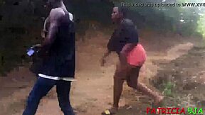 I saw this teen 18+ ebony pornstar get fucked by bbw patricia 9ja on the roadside with people watching.