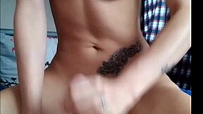 Watch this brunette babe suck and swallow cum?