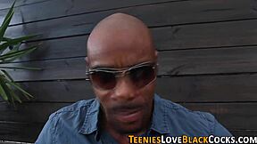 Teen Sucks Massive BBC Outdoors With Intense Passion.