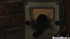 lesbian threesome with strapon and bound slaves 😈