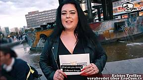 German teen with big ass picked up at public date