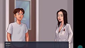 Hot Asian Teacher Jerks Student Off