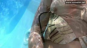 huge cock slides into minnie manga's mouth by the pool. she takes it deep before an epic cumshot on her face! 😲