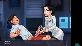 Hot Asian Teacher Jerks Student Off