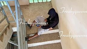 I caught my tenant masturbating outdoors, so I made him fuck me in doggystyle.