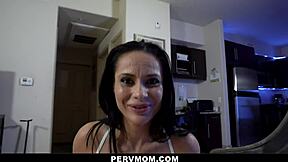 Brunette Milf Stepmom Craves Stepson's Hard Cock