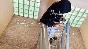 I caught my tenant masturbating outdoors, so I made him fuck me in doggystyle.