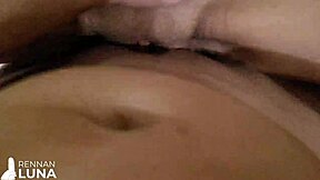 this skinny girl sneaks away from her boyfriend to ride my big cock cowgirl style and get creampied