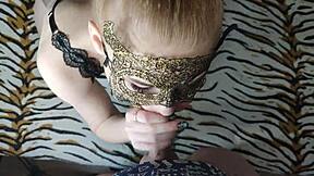 Hot Blonde Delivers Deep Wet Blowjob