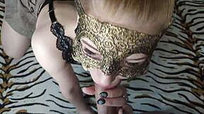 Hot Blonde Delivers Deep Wet Blowjob