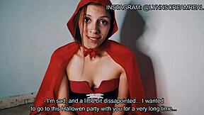 Little Red Riding Hood Feels Excited After Halloween Fuck