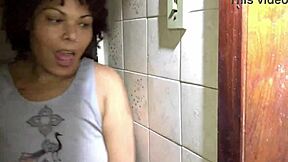 Spying on Young Guy in Shower, Couldn't Resist Giving My Wet Pussy