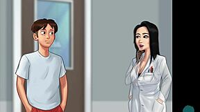 Busty blonde Roxxy gets steamy in the shower scene.