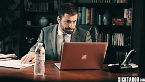 sexy babe tiffany watson cleaned guy's pants and big hard penis