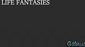 lesbian couple queenie and codi explore sensual tit play