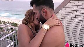 Melissa Marques rides Lohan Garcia's monster cock hard