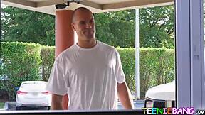 Busty Latina teen sucks cock then rides cowgirl.