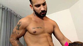 Melissa Marques rides Lohan Garcia's monster cock hard