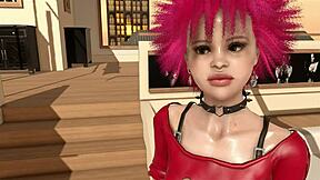 does this teen student get a big black cock facial on her pussy and tits in the lesson?