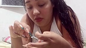 todo lo que hago a mi novia colombiana antes de jugar futbol