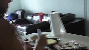 white dude enjoys latina pussy from girlfriend in pov. spanish friend watches the amateur teen action unfold