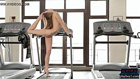Watch her undress in the gym?