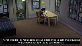 the sims 4 - la deuda de karen 3, where does this mexican cuckold story go with big tits and teen 18+ group?