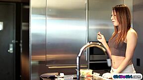 Sara joins her step mom and bffs for first time lesbian sex?