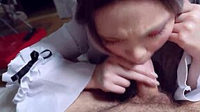 Cute Russian Teen Maid In Cosplay Gives Blowjob To Furiyssh