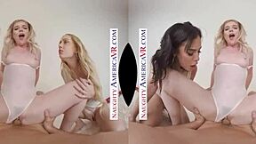 Super sluts ready to bang you in VR foursome?