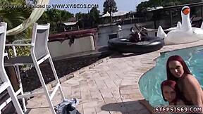 teen 18+ playfellows enjoy a hardcore 3some in the shower with duddys love