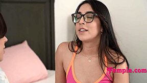 Letting My Stepbro In On Threesome With My Nerdy Les Girlfriend