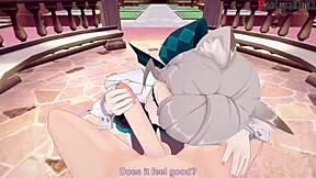 Lynette performs blowjob in Genshin Impact