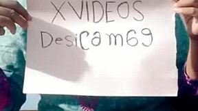 Indian teen satisfies herself on webcam, showing big boobs