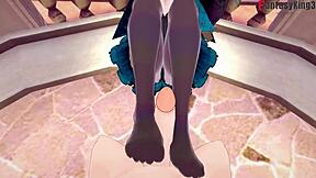 Lynette performs blowjob in Genshin Impact