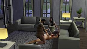 Teen 18+ introduced to family orgy in Sims 4